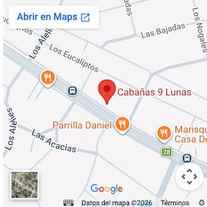 Ver ubicación en el mapa de las cabañas para 4 y 6 personas