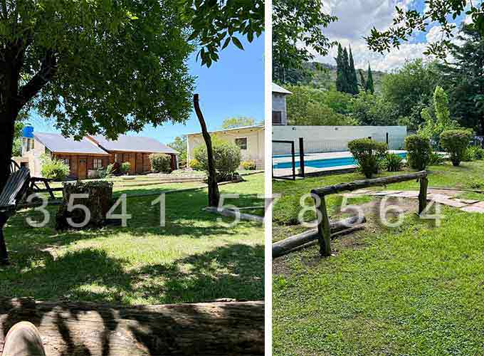 Alquiler cabañas con parque.