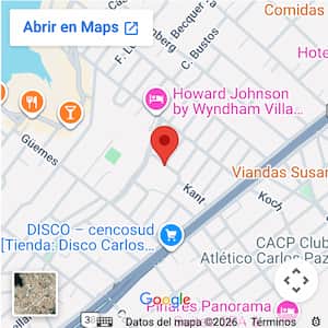 Ubicación de casa para 6 personas, con pileta, frente plaza Sol y Lago, Carlos Paz