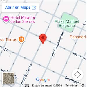 En el mapa de casa para 6 con cochera y asador, muy cerca del centro  de Carlos Paz