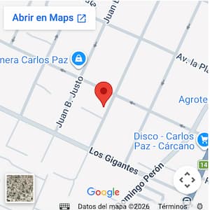 Ubicación casa para 6 personas con pileta en Carlos Paz, a 700 metros del río
