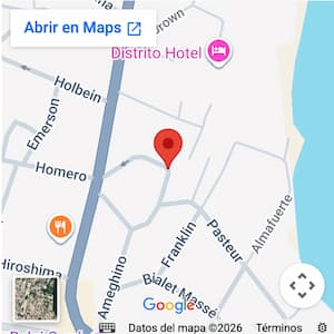 Ubicación casa para 4 personas con con vista al lago, en Villa Suiza, Carlos Paz
