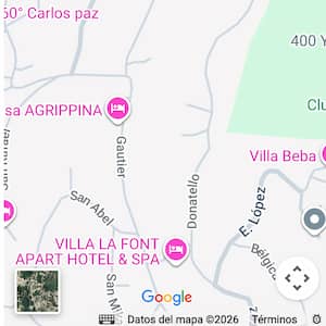 Ubicación casa para 8 personas con pileta, en Villa del Lago, Carlos Paz
