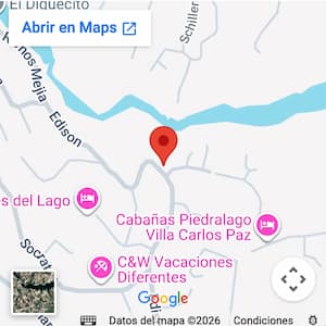 Ubicación de casa para 8 a 10 personas en Villa del Lago, Carlos Paz