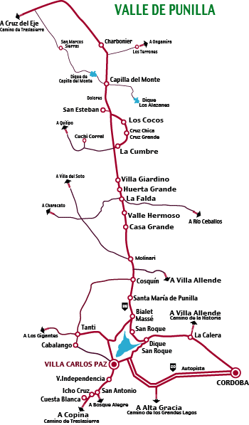 mapa punilla